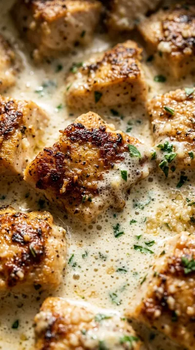 Creamy Garlic Parmesan One Pot Chicken Pasta - ingredients preparation