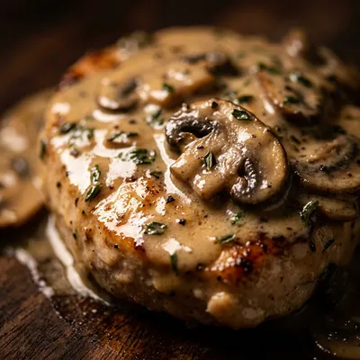 Skillet Chicken and Mushroom Sauce - High-Protein Meal - ingredients preparation
