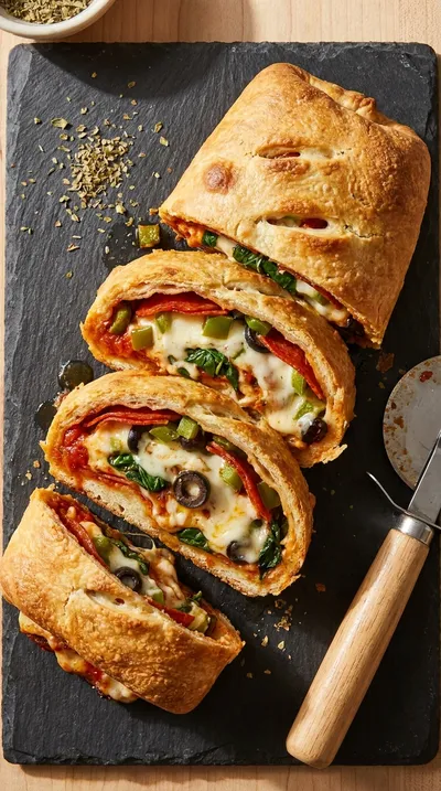 How to Make Stromboli – Easy Cheesy Roll - cooking process