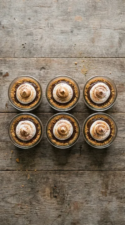 No Bake S'mores Pudding Cups - cooking process
