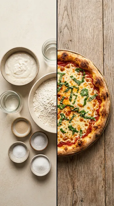 Quick Sourdough Discard Pizza Dough - ready to serve