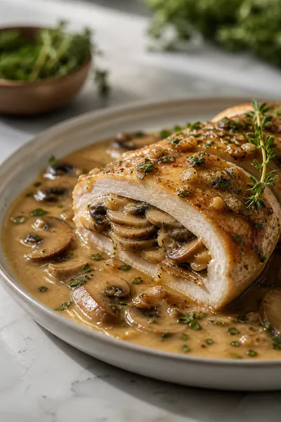Skillet Chicken and Mushroom Sauce - ingredients preparation