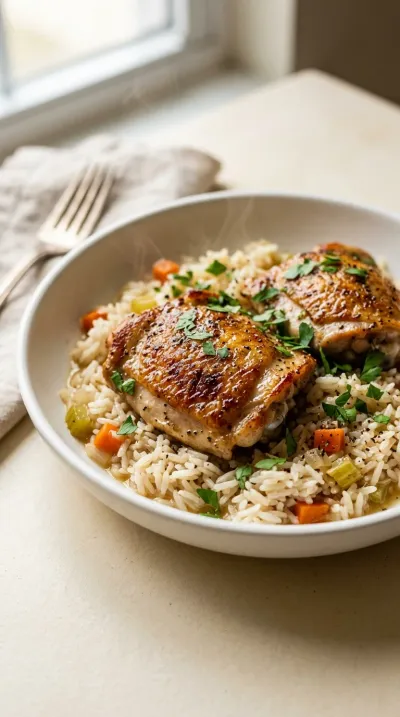Chicken Thighs and Rice Recipe for Busy Nights