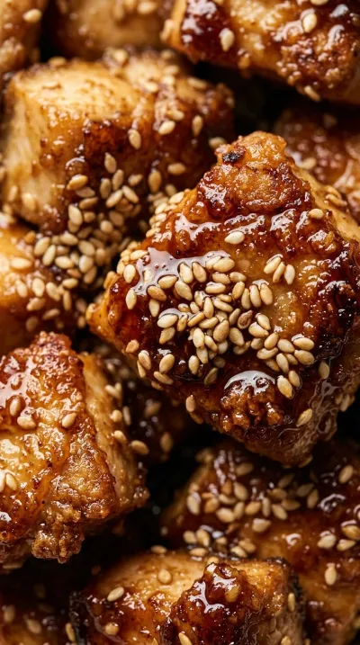 Sticky Sesame Chicken - ingredients preparation
