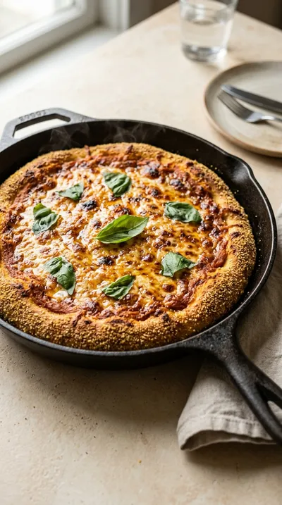 Cornmeal Skillet Sourdough Pizza