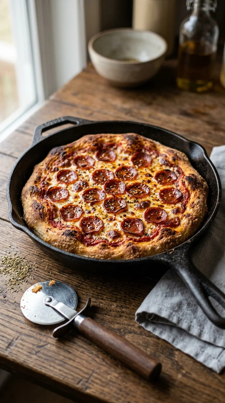 Cast Iron Sourdough Discard Pizza – Quick No‑Proof Crust