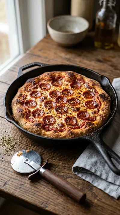 Cast Iron Sourdough Discard Pizza – Quick No‑Proof Crust