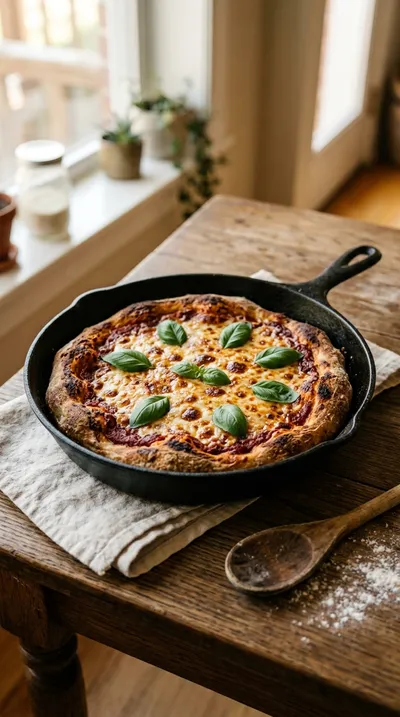 Cast Iron Skillet Sourdough Pizza