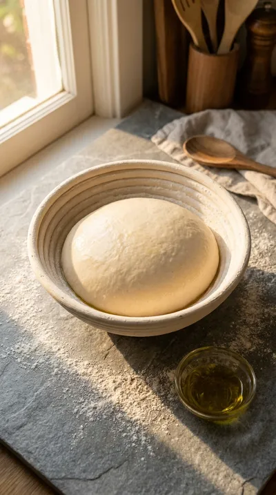 Same Day Sourdough Pizza Dough - cooking process