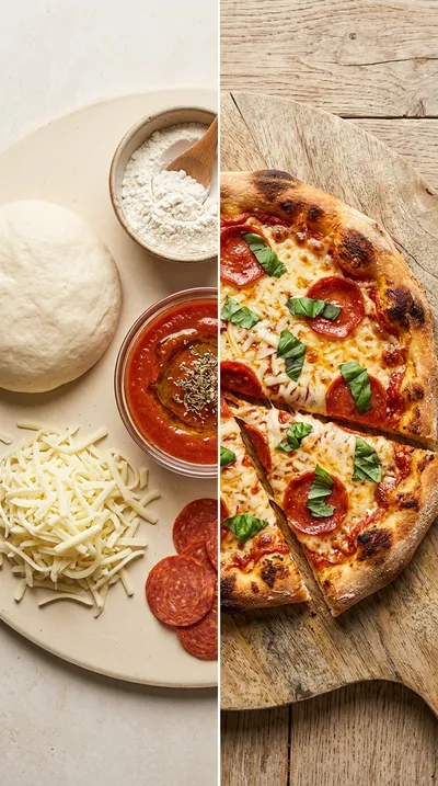Quick Sourdough Discard Pizza Dough (No Yeast) - ready to serve