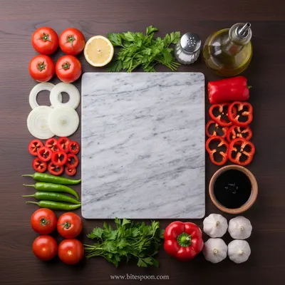Acılı Ezme Salata - cooking process