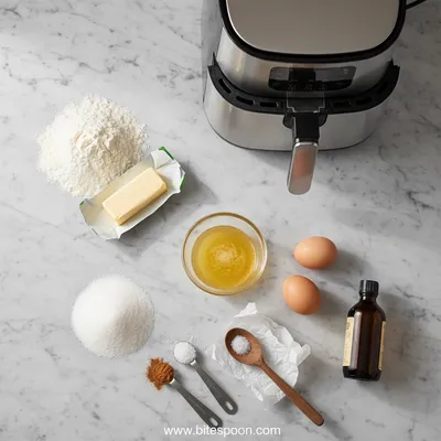 Air Fryer Churro Bites - cooking process