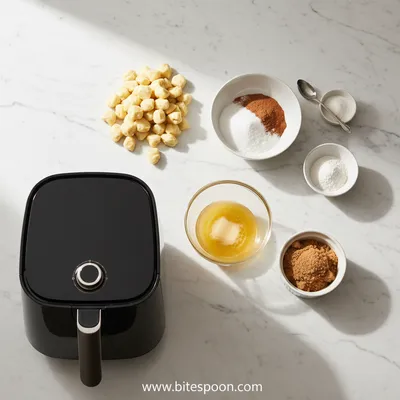 Crispy Air Fryer Churro Bites - cooking process