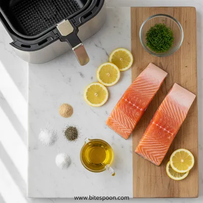 Air Fryer Salmon – Quick & Easy Recipe - cooking process