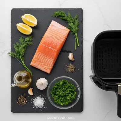 Air Fryer Salmon Recipe - cooking process