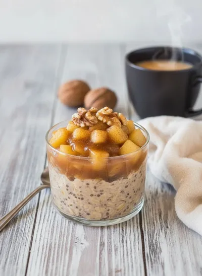 Apple Cinnamon Overnight Oats - ready to serve