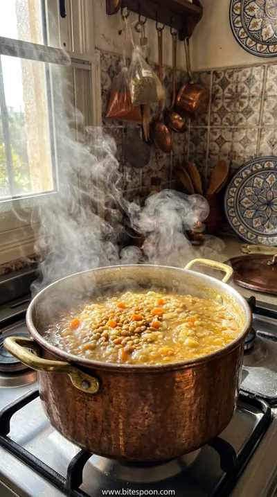Arabic Lentil Soup: Flavorful and Nutritious Recipe - cooking process