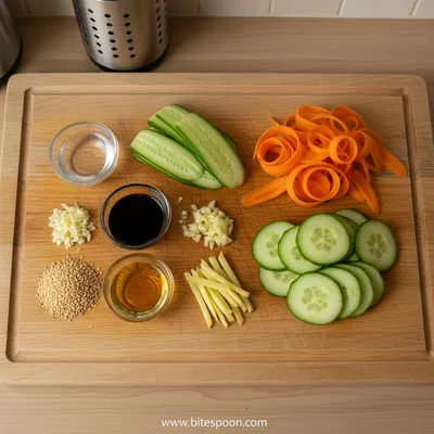 Asian Cucumber Salad – Fresh Quick Snack - cooking process