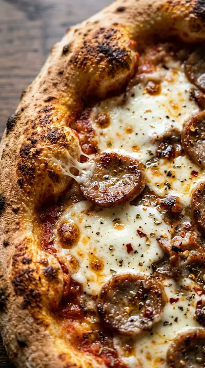 Sausage Sourdough Pizza - ingredients preparation