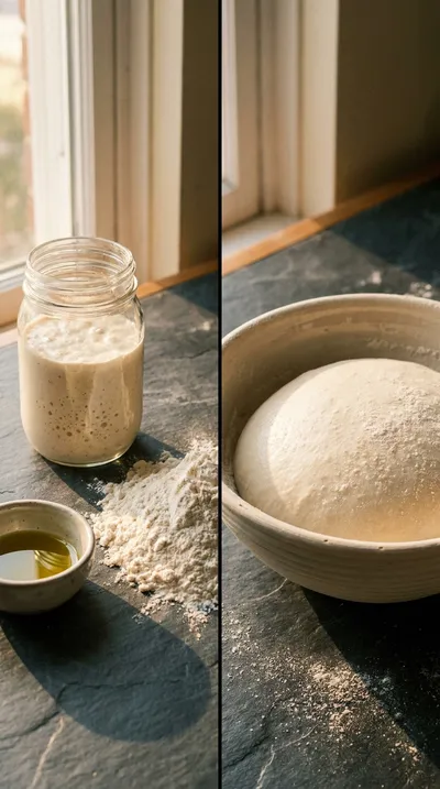 Same Day Sourdough Pizza Dough - ready to serve