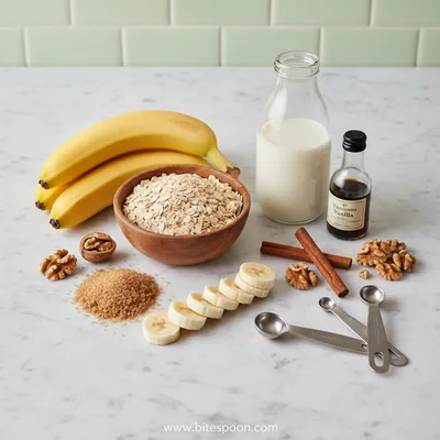 Banana Bread Overnight Oats - cooking process