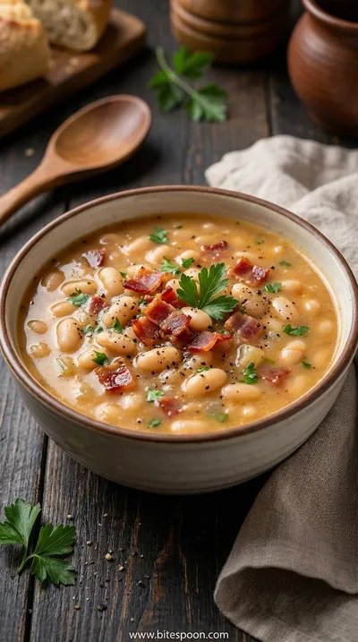 Bean with Turkey Bacon Soup: Quick & Easy Recipe