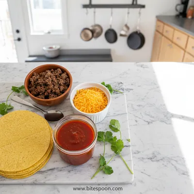 5-Ingredient Beef Enchiladas - cooking process