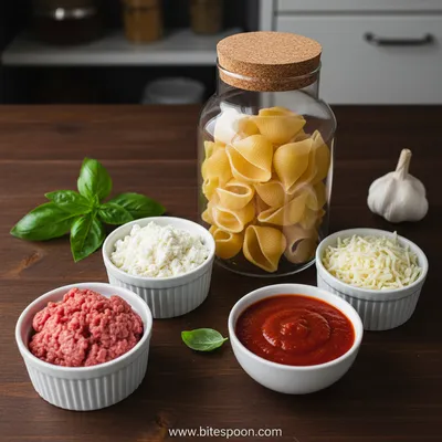 Beef-Stuffed Shells With Creamy Ricotta Filling - cooking process