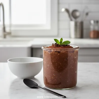 Blended Brownie Batter Overnight Oats