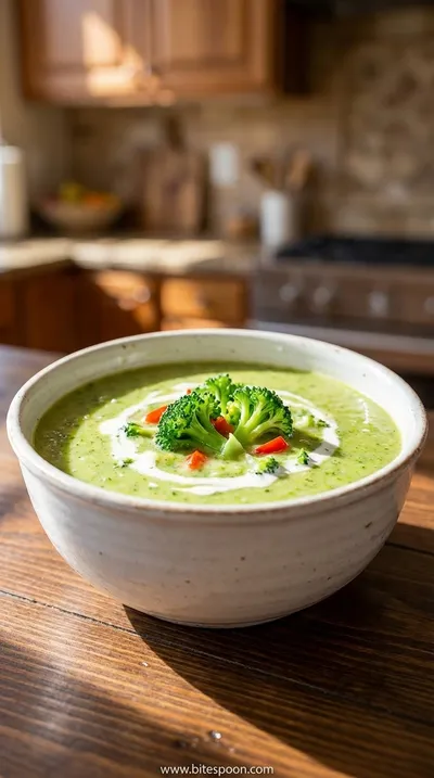 Creamy Broccoli Cauliflower Soup Recipe