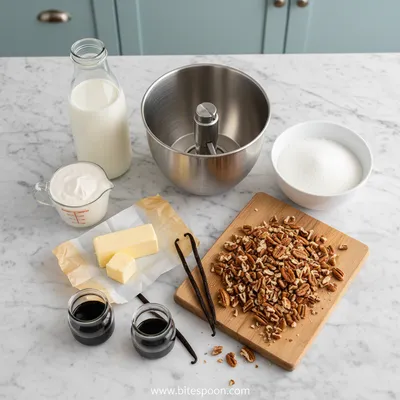 Butter Pecan Ice Cream Recipe - ingredients preparation