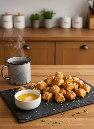 Buttery Soft Pretzel Bites Recipe - ready to serve