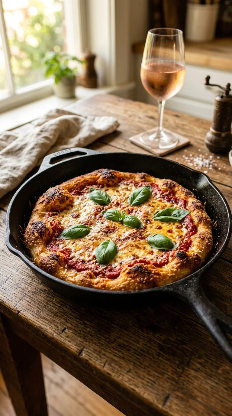 Sourdough Discard Cast Iron Skillet Pizza