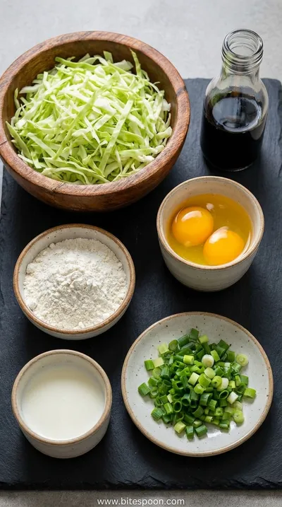 Cabbage Pancakes Breakfast: Quick Morning Recipe - ingredients preparation