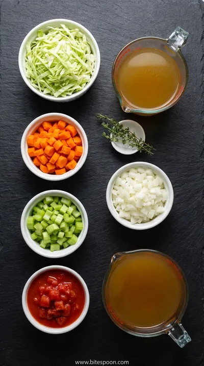 Best Cabbage Soup Recipe for Healthy Eating - ingredients preparation
