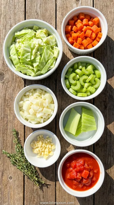 Best Cabbage Soup Recipe: Quick & Easy Comfort Food - ingredients preparation