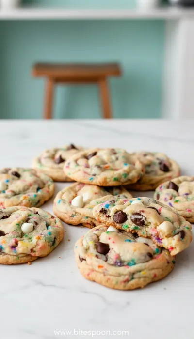 Cake Batter Chocolate Chip Cookies