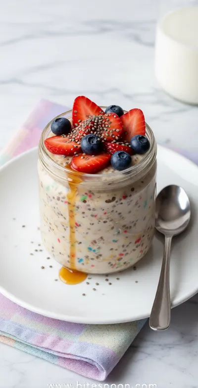 Cake Batter Overnight Oats - ready to serve