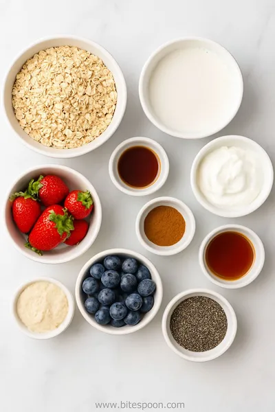 Cake Batter Overnight Oats - ingredients preparation