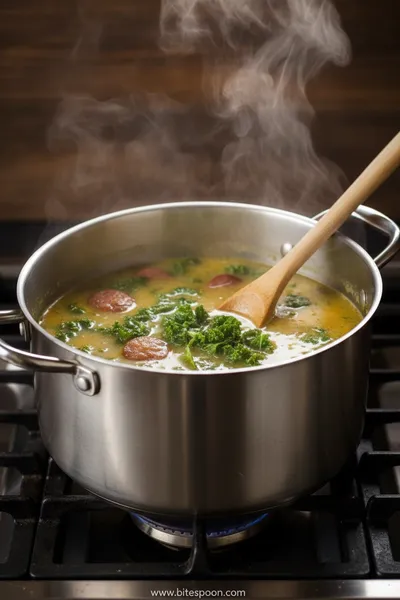 Caldo Verde Recipe (Portuguese Green Soup) - ingredients preparation