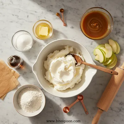 Caramel Apple Cheesecake Bars – Quick & Easy Snack - cooking process