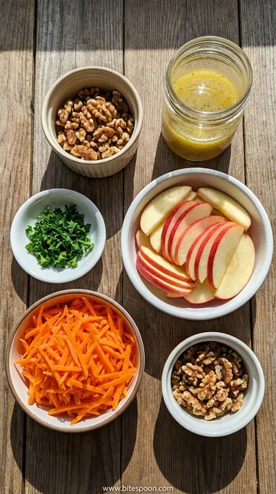 Carrot Apple Salad: Fresh and Healthy Recipe - ingredients preparation