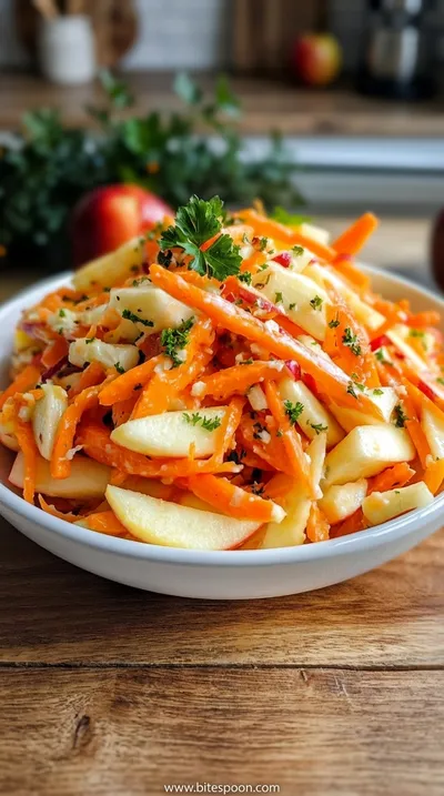 Carrot Apple Salad: Fresh and Healthy Recipe - ready to serve
