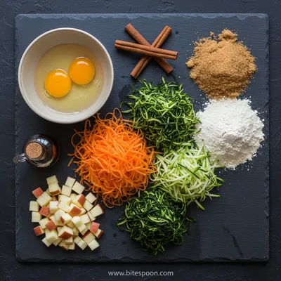 Carrot Apple Zucchini Bread Recipe - cooking process