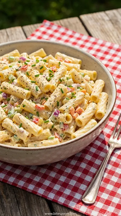 Cheddar Sour Cream Macaroni Salad Recipe