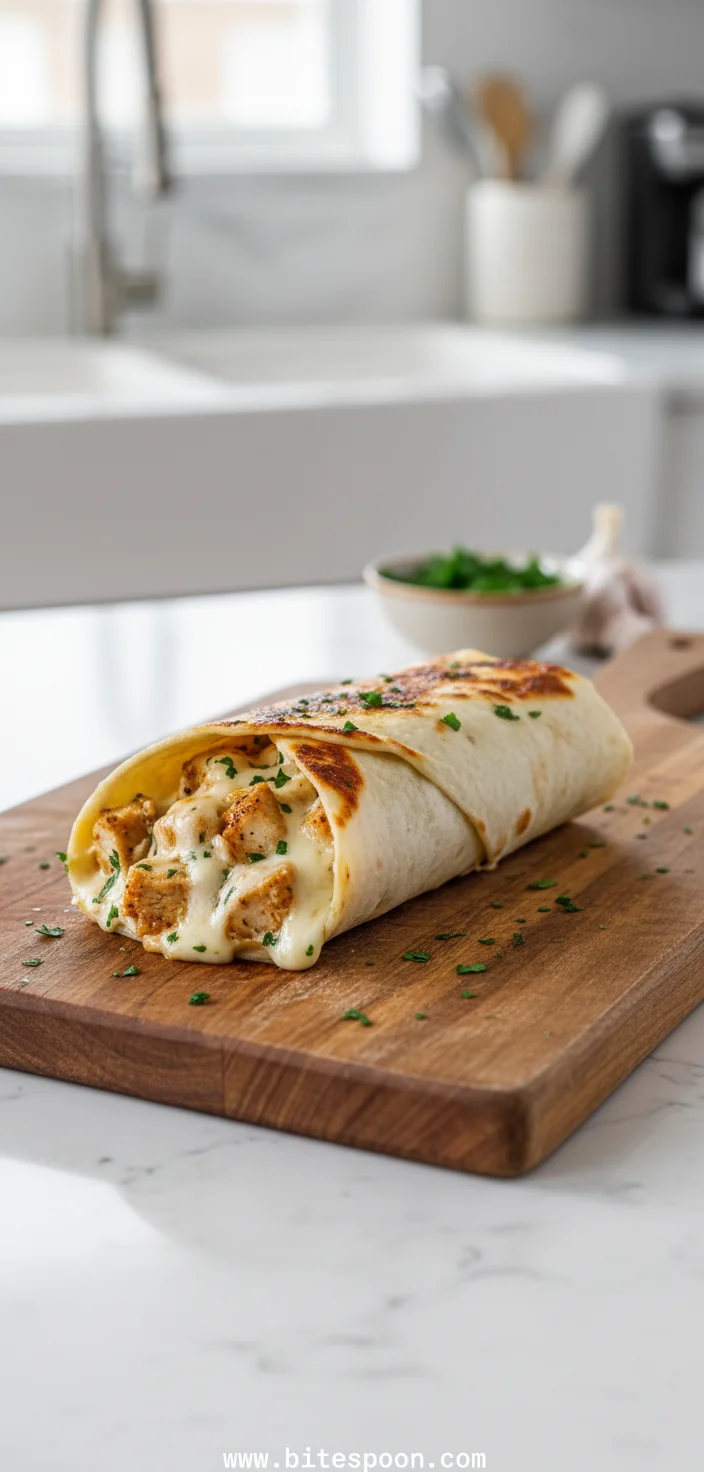 Cheesy Garlic Chicken Wraps – Quick Low Carb Delight