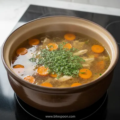 Chicken Broth Recipe - Quick and Easy Homemade - cooking process