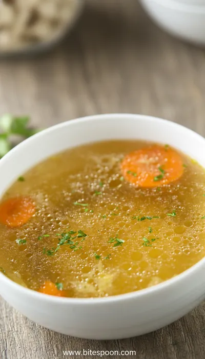 Chicken Broth Recipe - Quick and Easy Homemade - ready to serve
