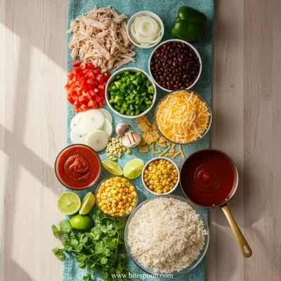 Chicken Enchilada Rice Casserole – Quick & Easy Dinner - cooking process