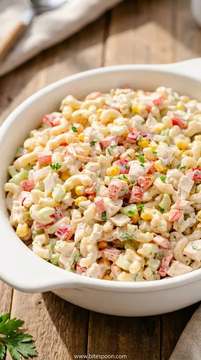 Chicken Macaroni Salad: Delicious Pasta Recipe - ready to serve